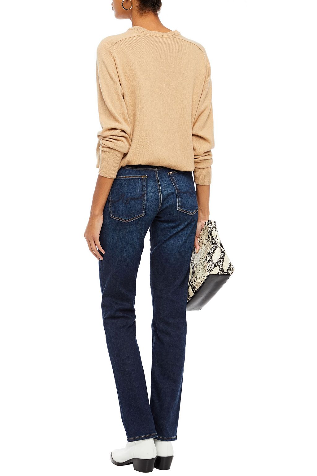 AG JEANS Faded mid-rise skinny jeans