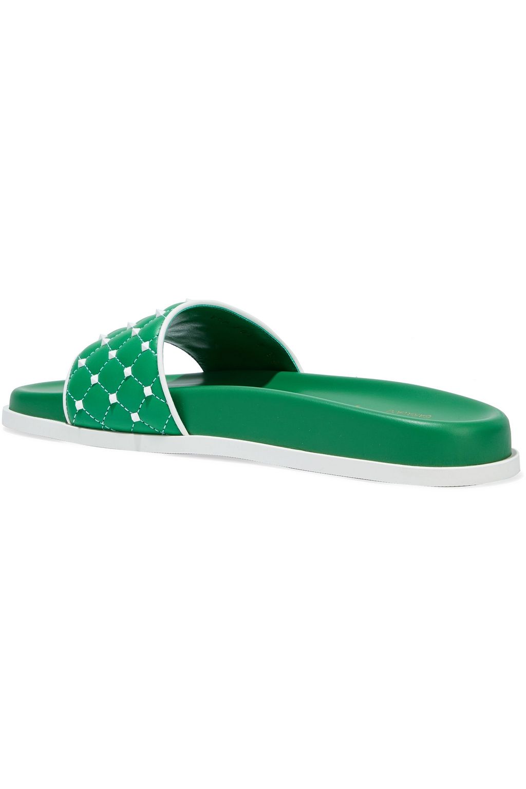 VALENTINO GARAVANI Rockstud Spike quilted leather slides