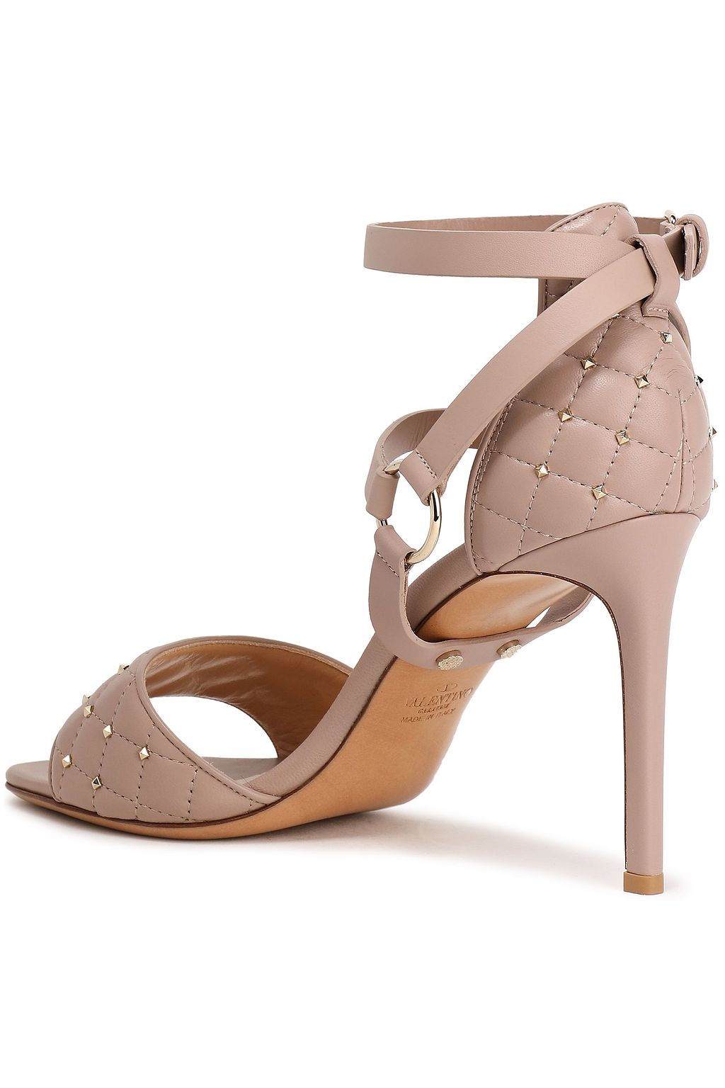 VALENTINO GARAVANI Rockstud Spike quilted leather sandals