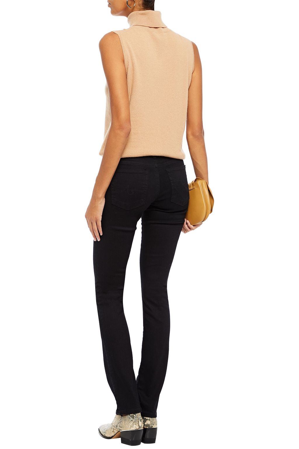 AG JEANS Faded mid-rise skinny jeans