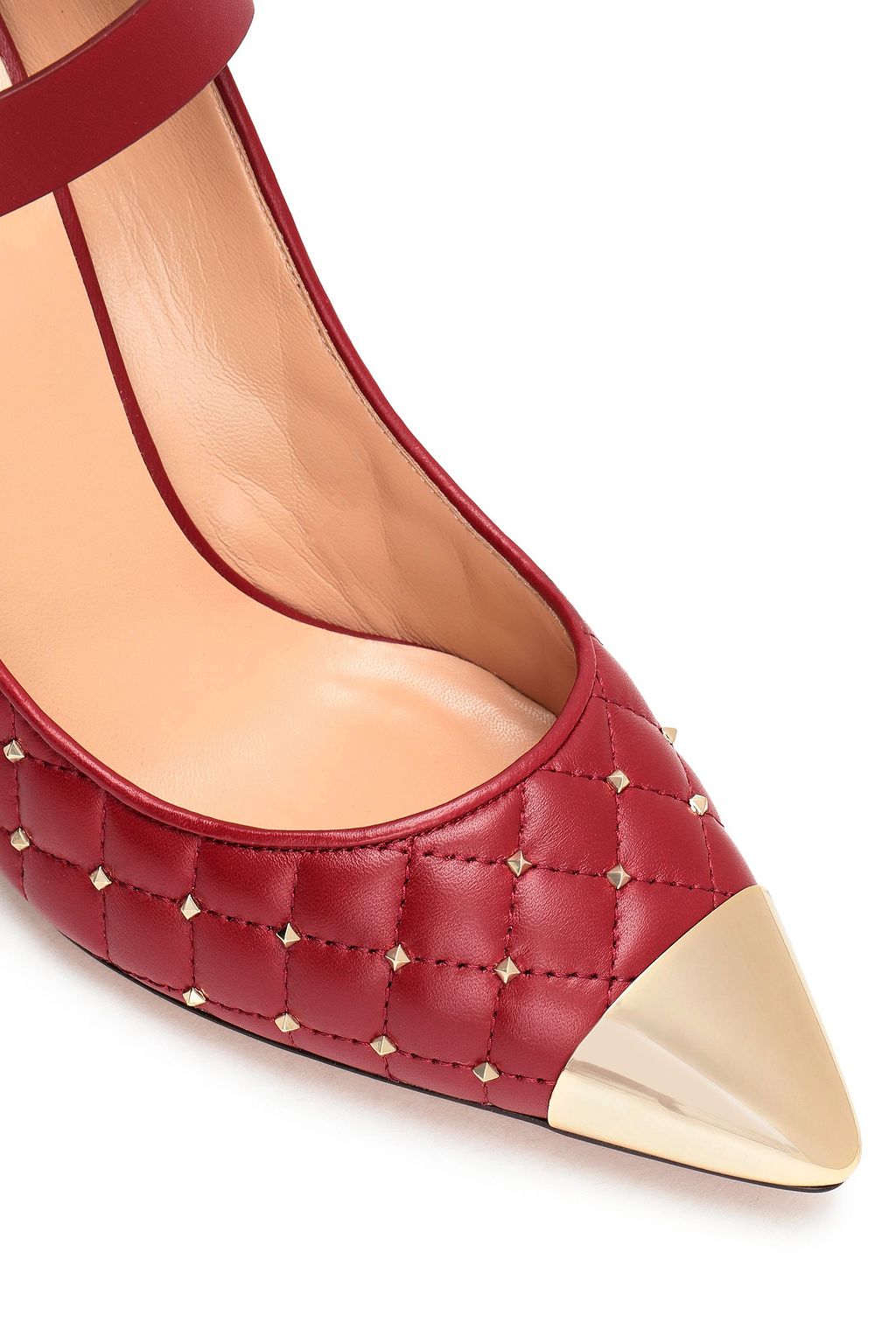VALENTINO GARAVANI Rockstud Spike quilted leather pumps