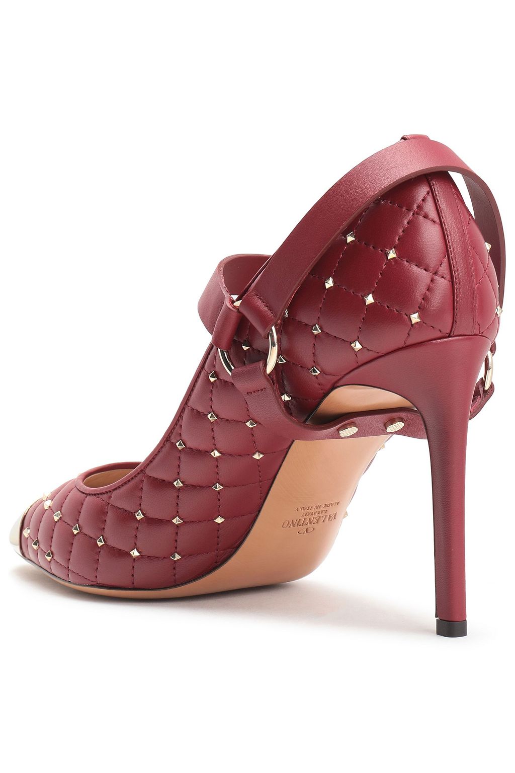 VALENTINO GARAVANI Rockstud Spike quilted leather pumps