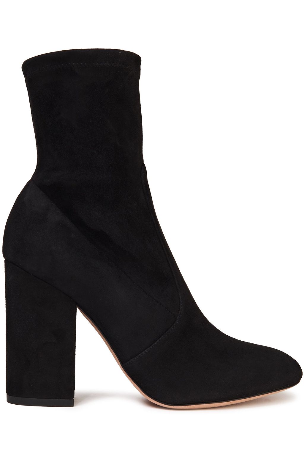 black suede sock booties