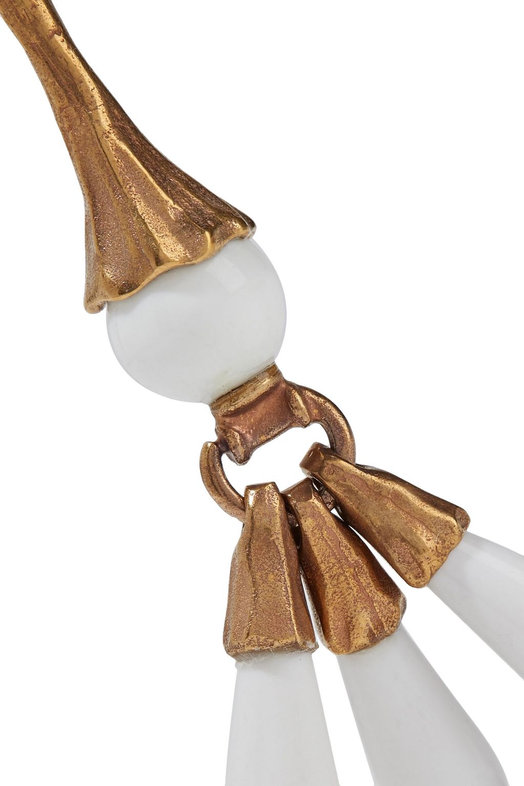 VALENTINO GARAVANI Burnished gold-tone resin earrings