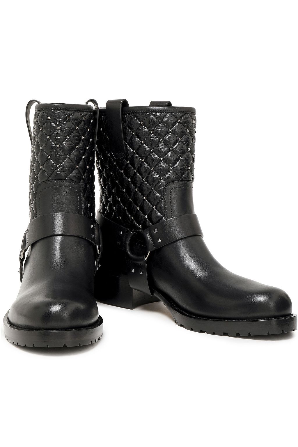 VALENTINO GARAVANI Rockstud quilted leather boots