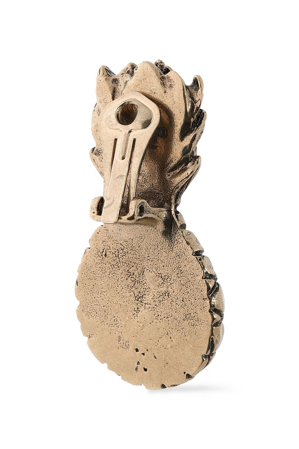 VALENTINO GARAVANI Burnished gold-tone clip earrings