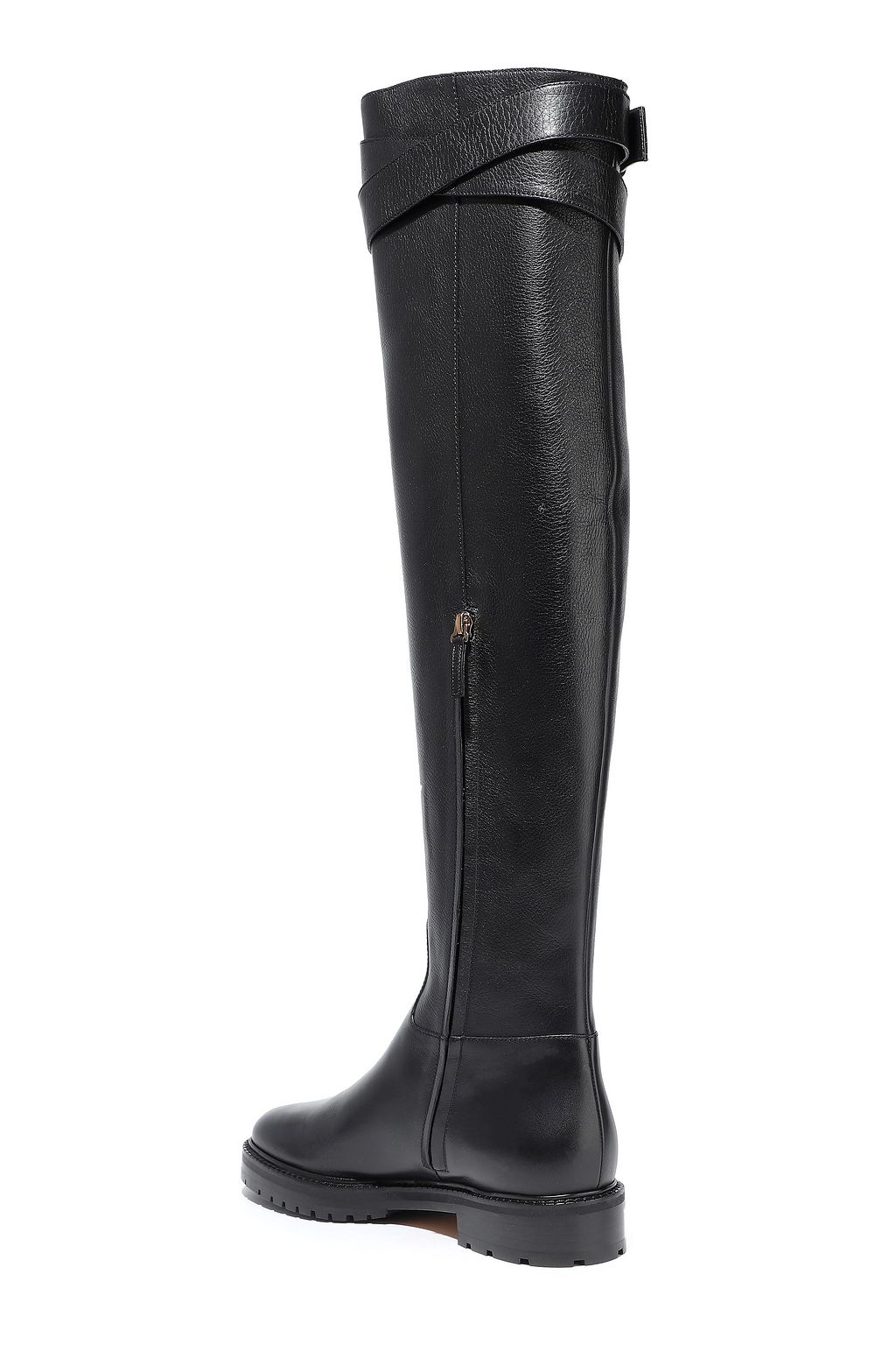 VALENTINO GARAVANI Bowrap buckled leather over-the-knee boots