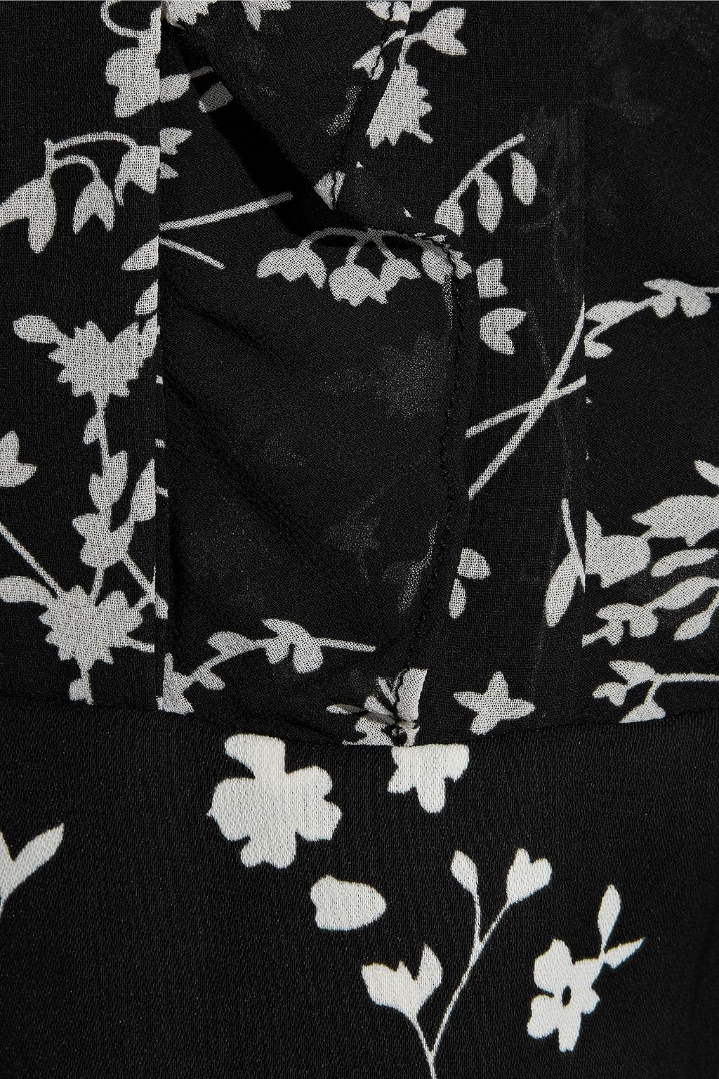 MIKAEL AGHAL Asymmetric belted floral-print crepe de chine midi dress