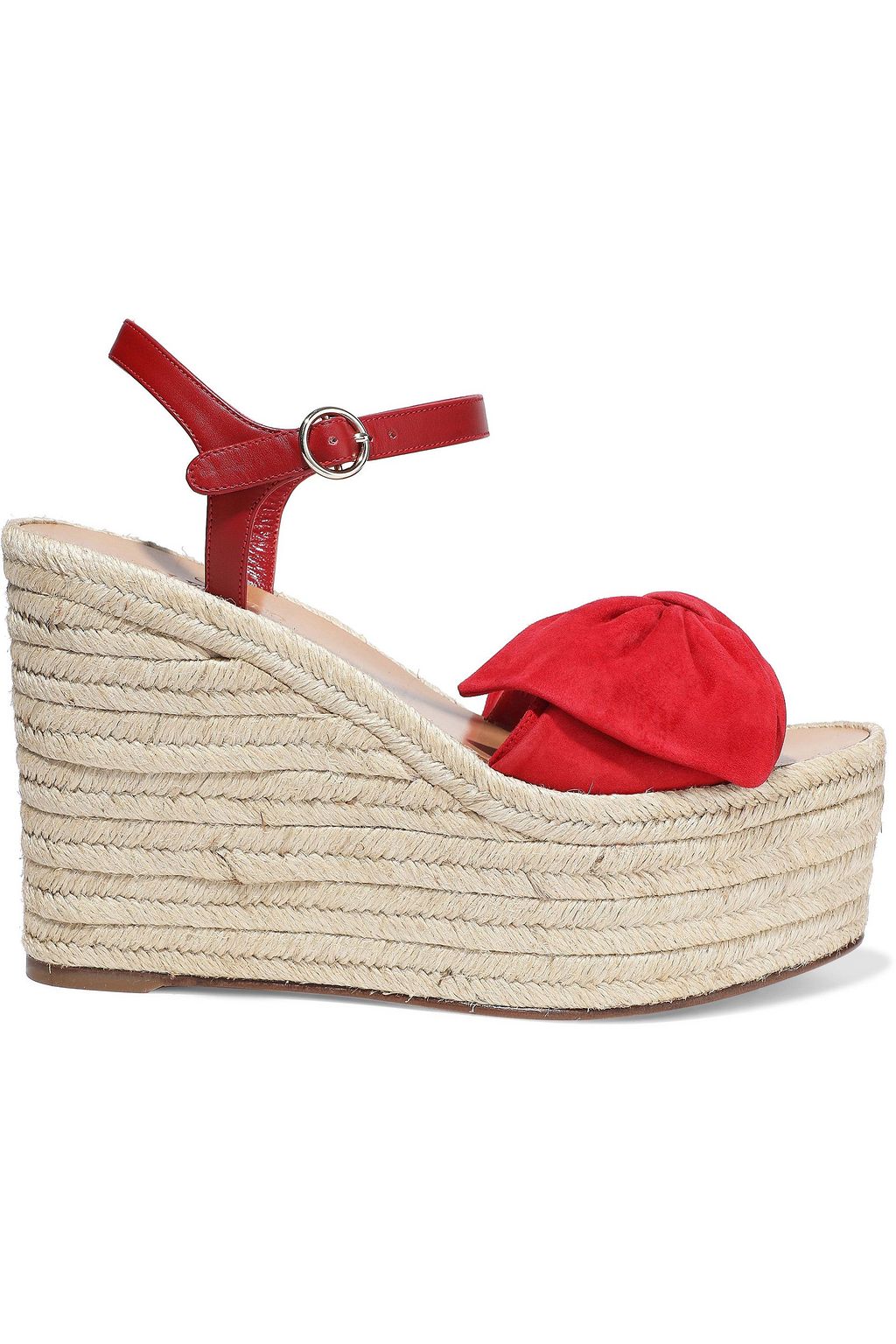 red suede espadrilles