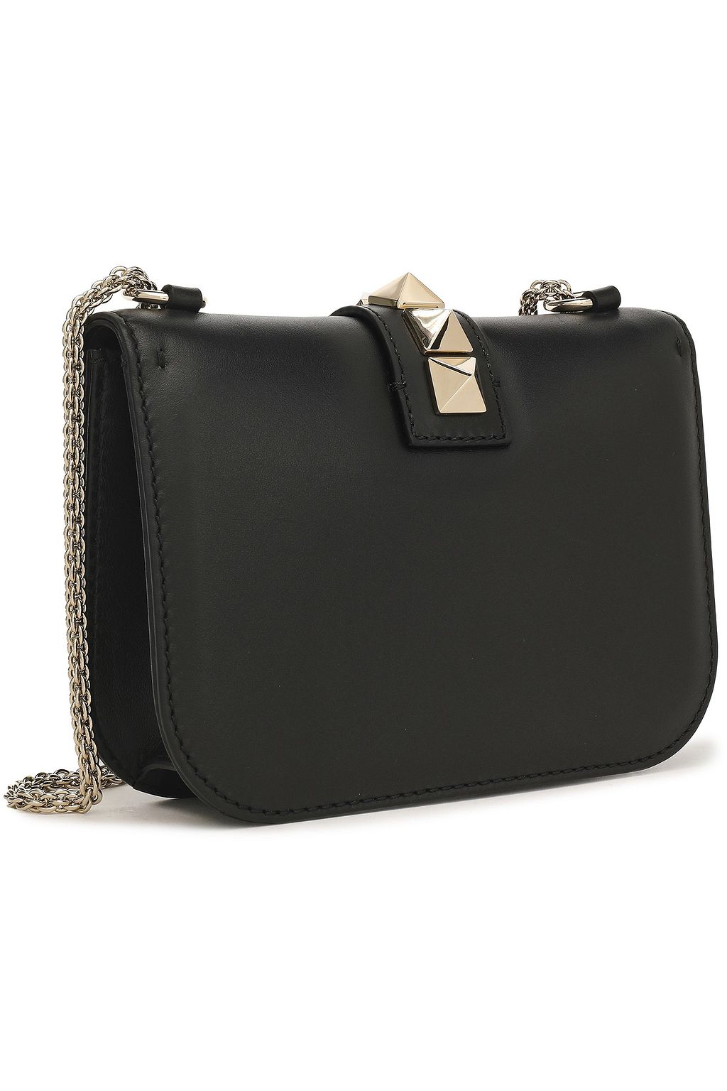 VALENTINO GARAVANI Glam Lock Schultertasche aus Leder mit Nieten