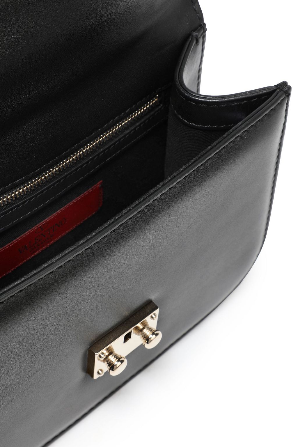 VALENTINO GARAVANI Glam Lock Schultertasche aus Leder mit Nieten