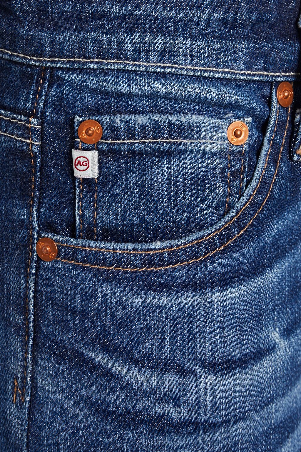 AG JEANS Faded mid-rise kick-flare jeans