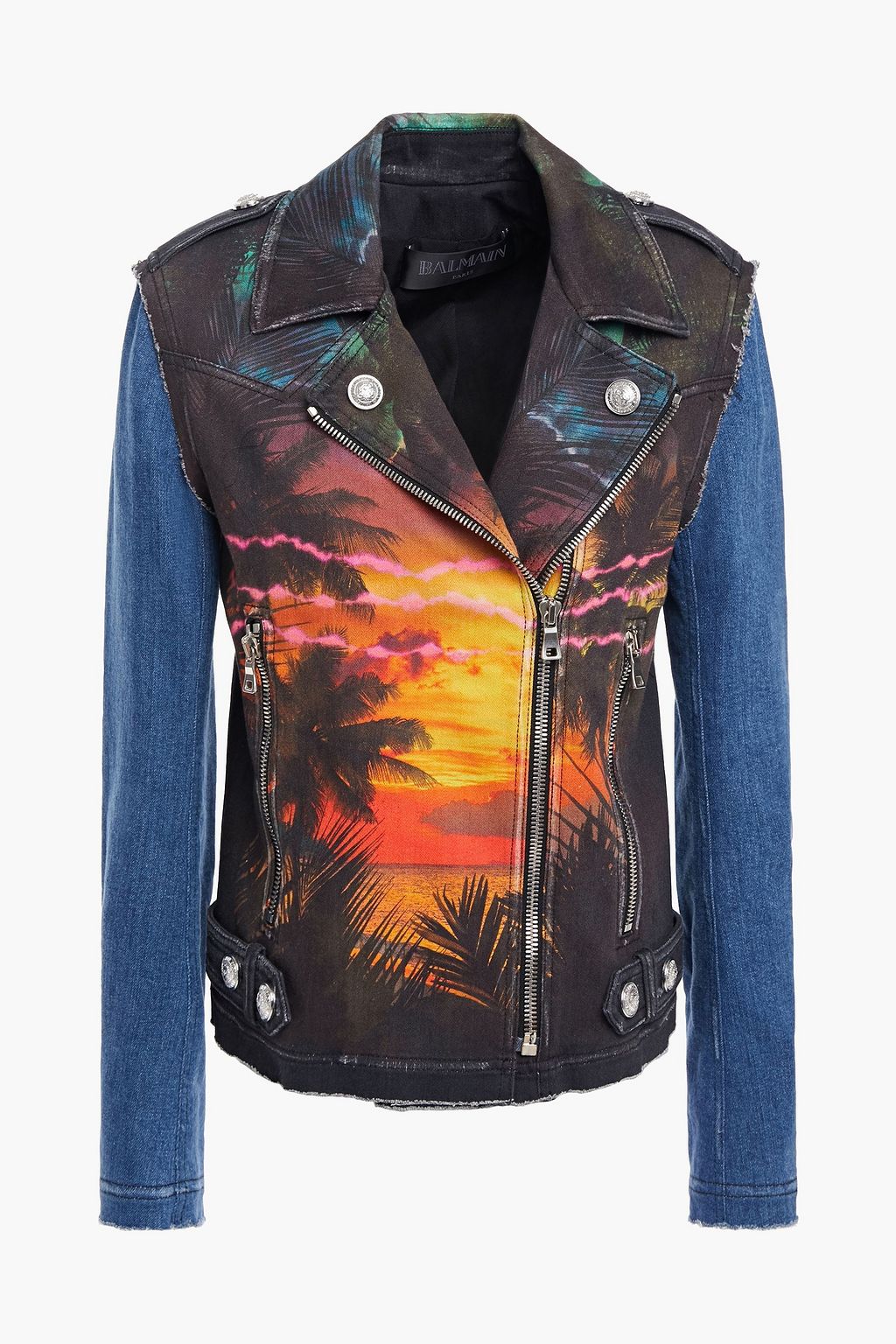 denim biker jacket
