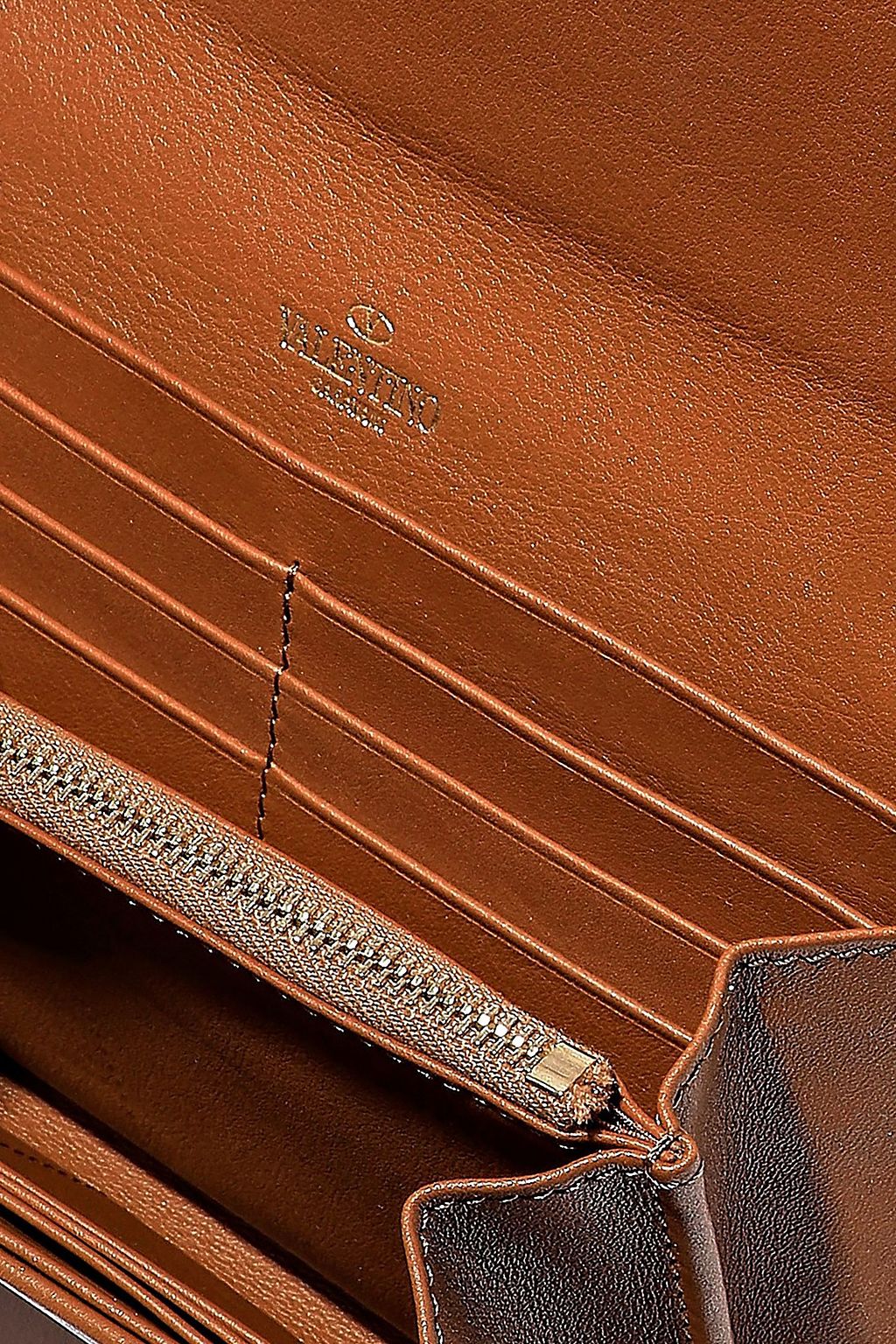VALENTINO GARAVANI Embellished leather clutch