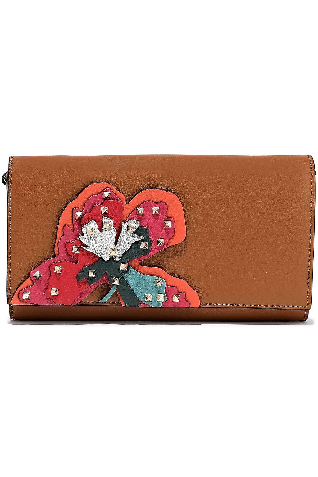 VALENTINO GARAVANI Embellished leather clutch