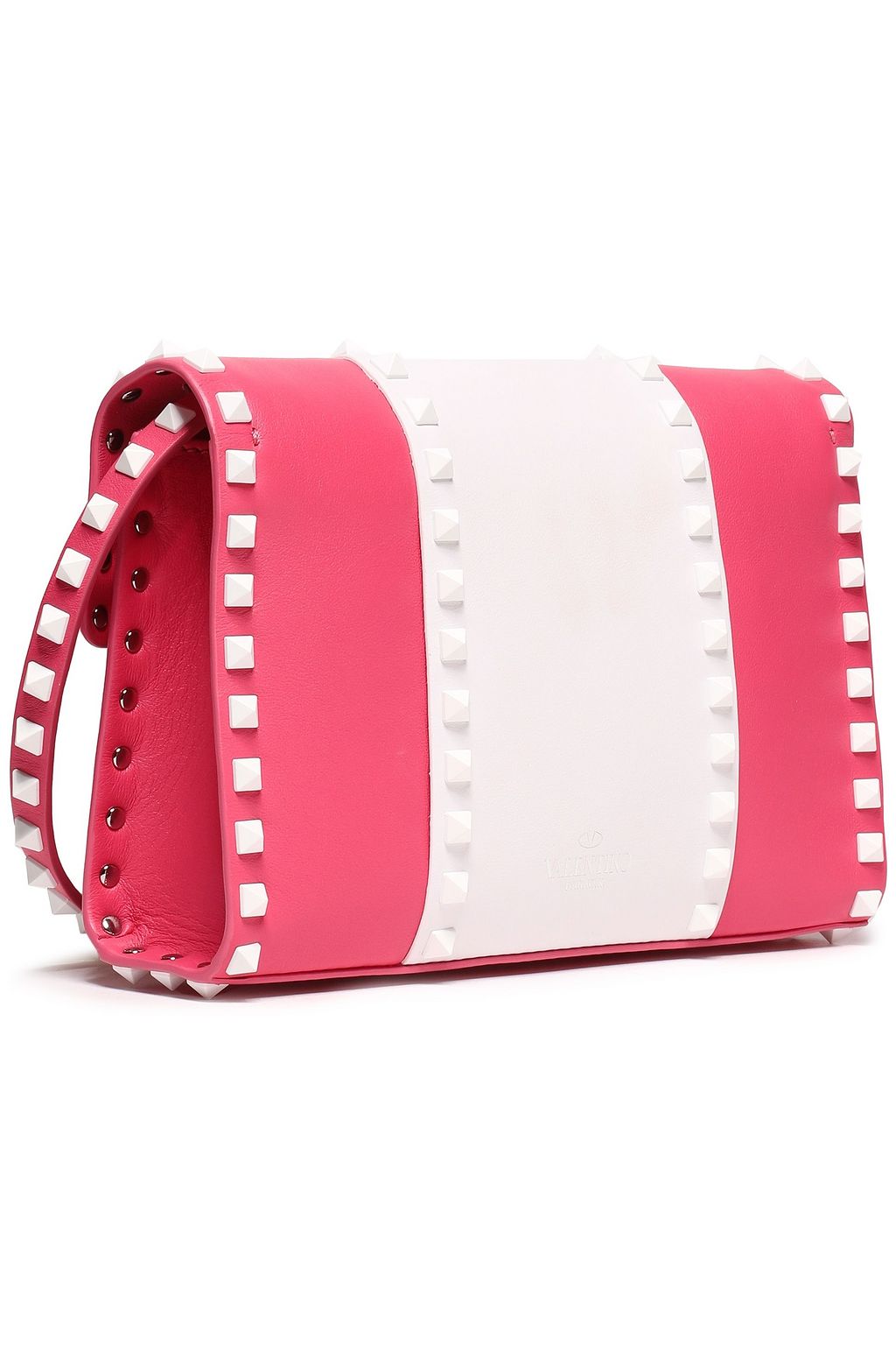 VALENTINO GARAVANI Rockstud two-tone leather cross-body bag