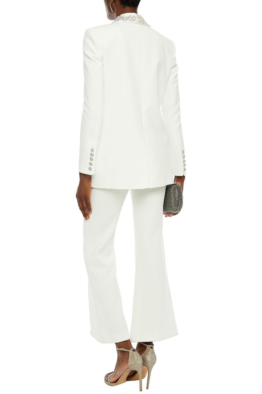 BALMAIN Embellished crepe blazer