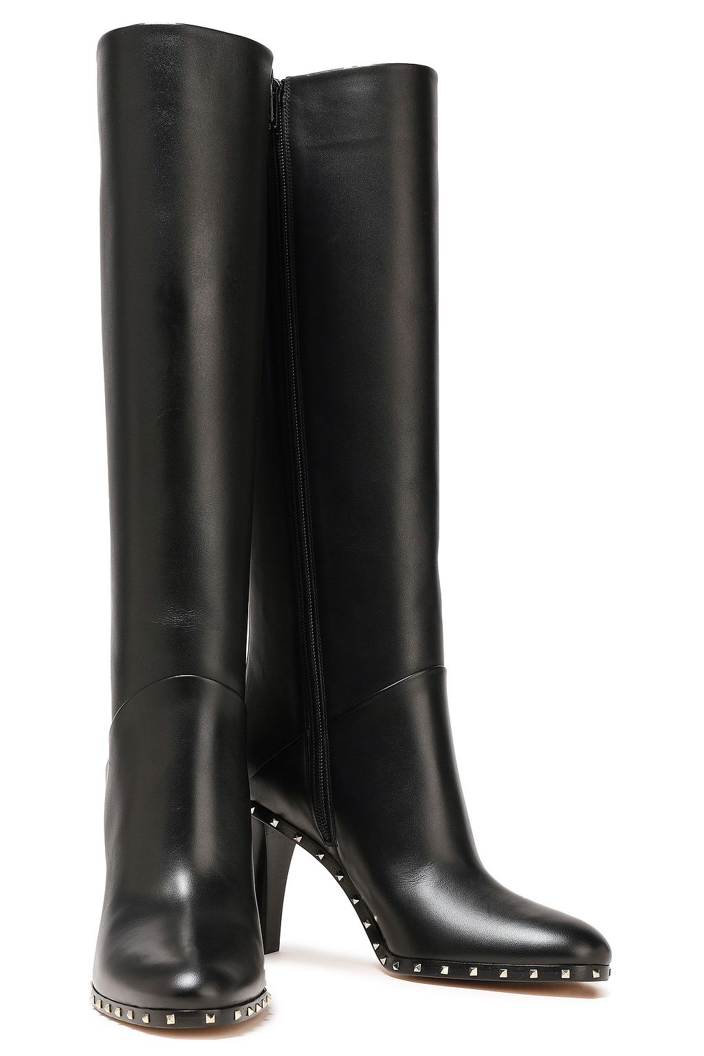 VALENTINO GARAVANI Rockstud leather knee boots