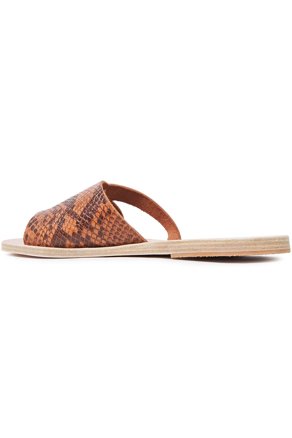 ANCIENT GREEK SANDALS Kallos cutout snake-effect leather sandals