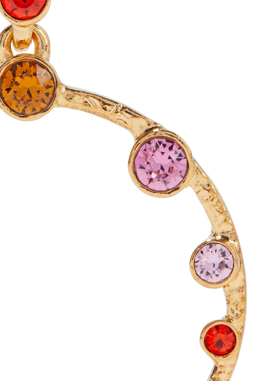 OSCAR DE LA RENTA Gold-tone crystal earrings