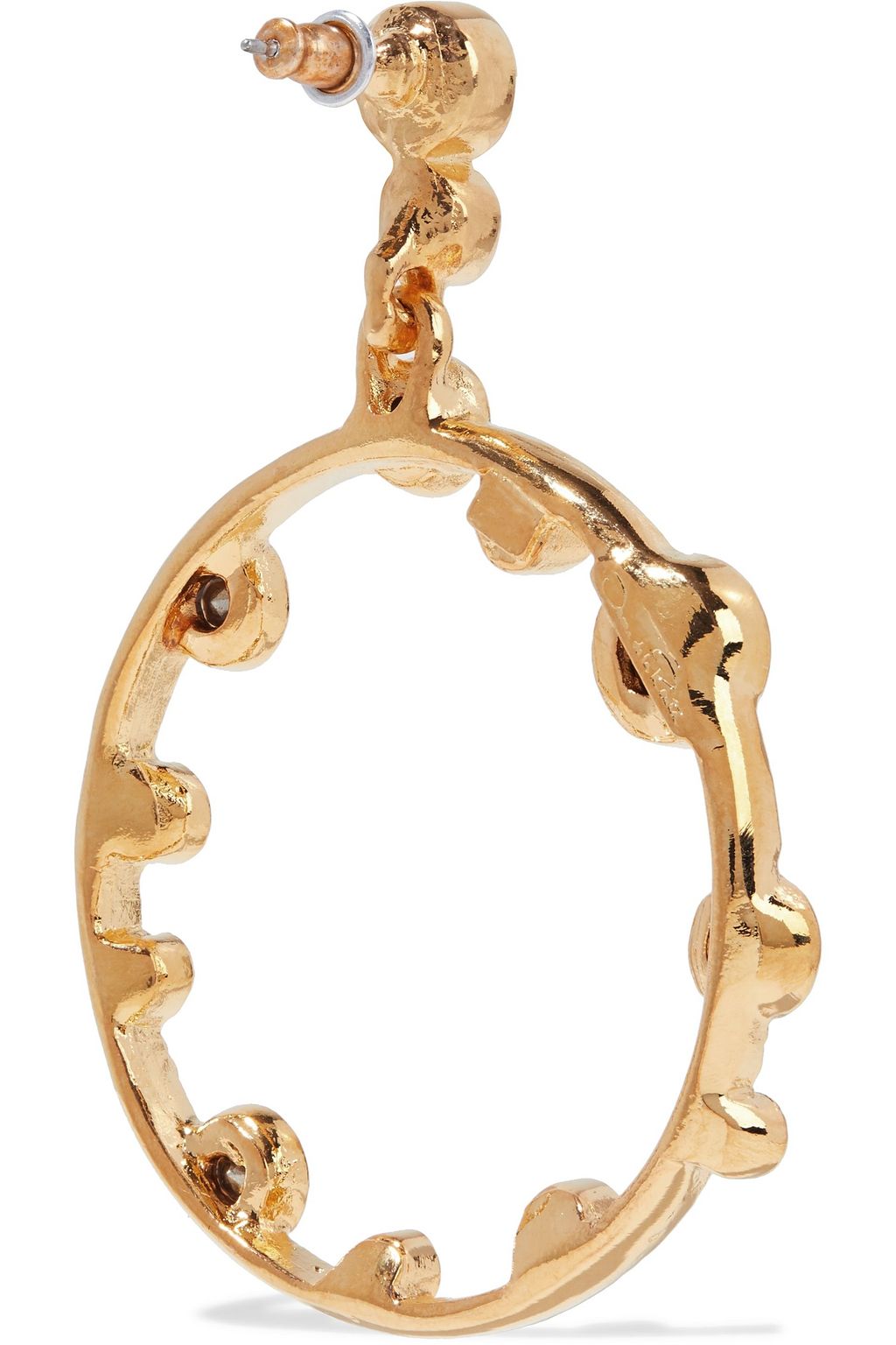 OSCAR DE LA RENTA Gold-tone crystal earrings