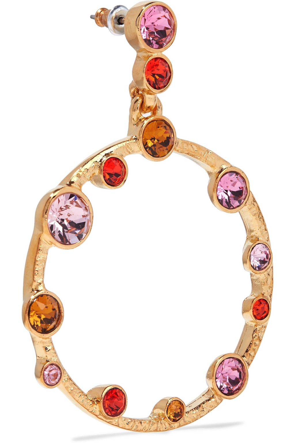 OSCAR DE LA RENTA Gold-tone crystal earrings