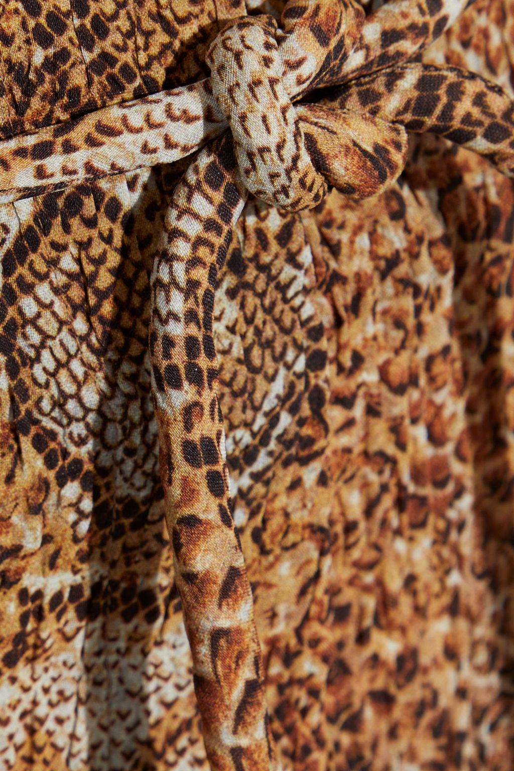 NANUSHKA Luma snake-print crinkled-crepe straight-leg pants