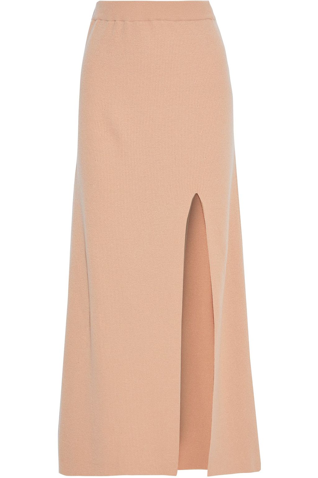 ribbed knit maxi skirt
