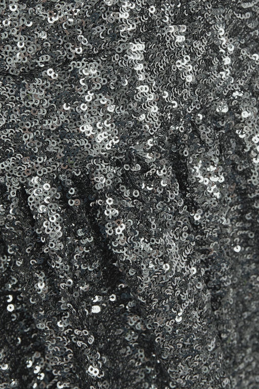 BALMAIN Gathered sequined stretch-tulle mini dress
