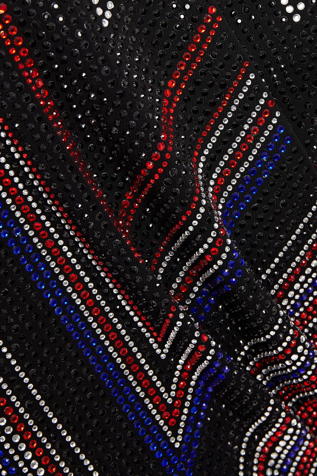 BALMAIN Wrap-effect crystal-embellished stretch-jersey mini dress