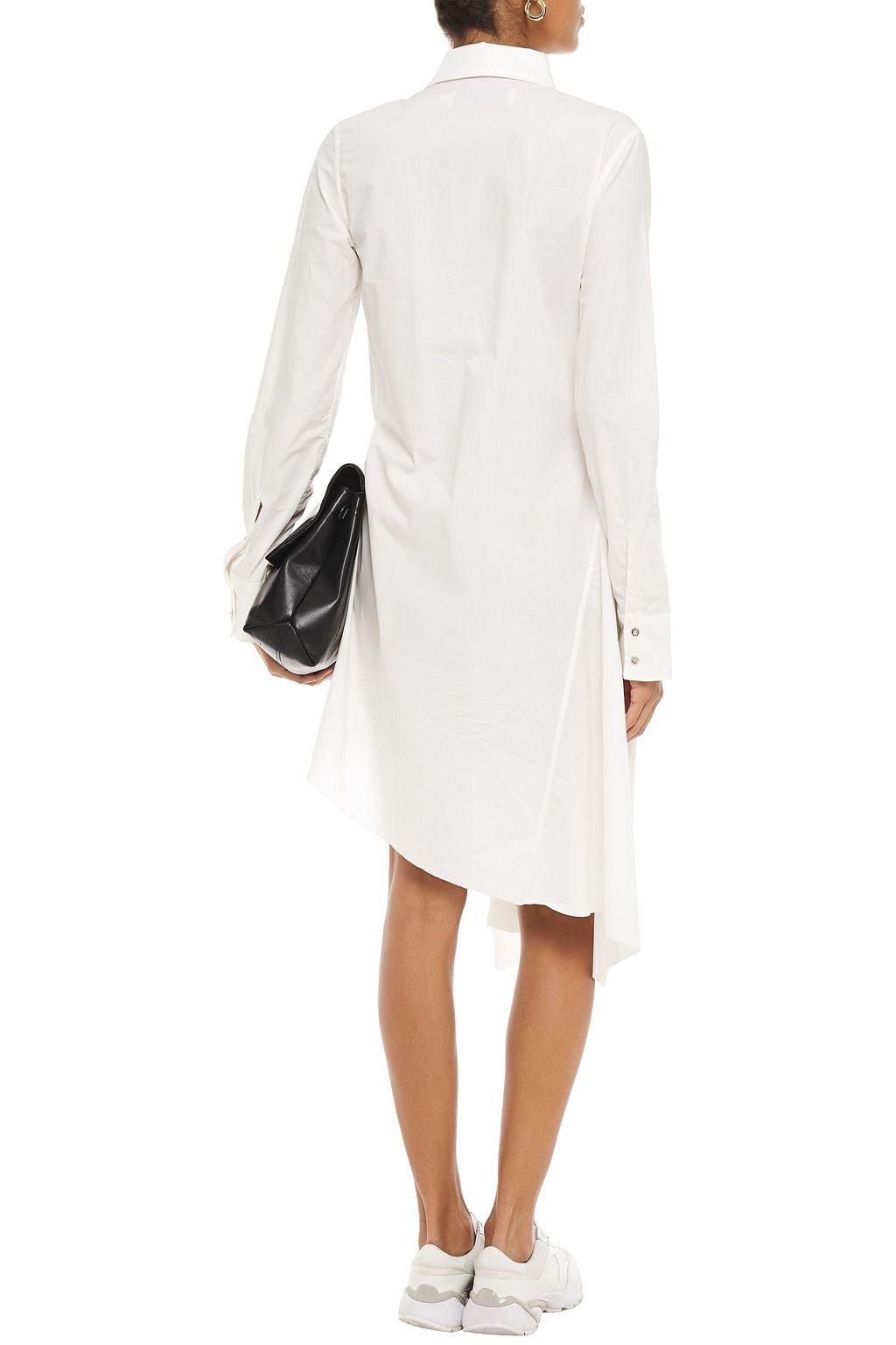 MARQUES' ALMEIDA Asymmetric draped cotton-poplin shirt dress