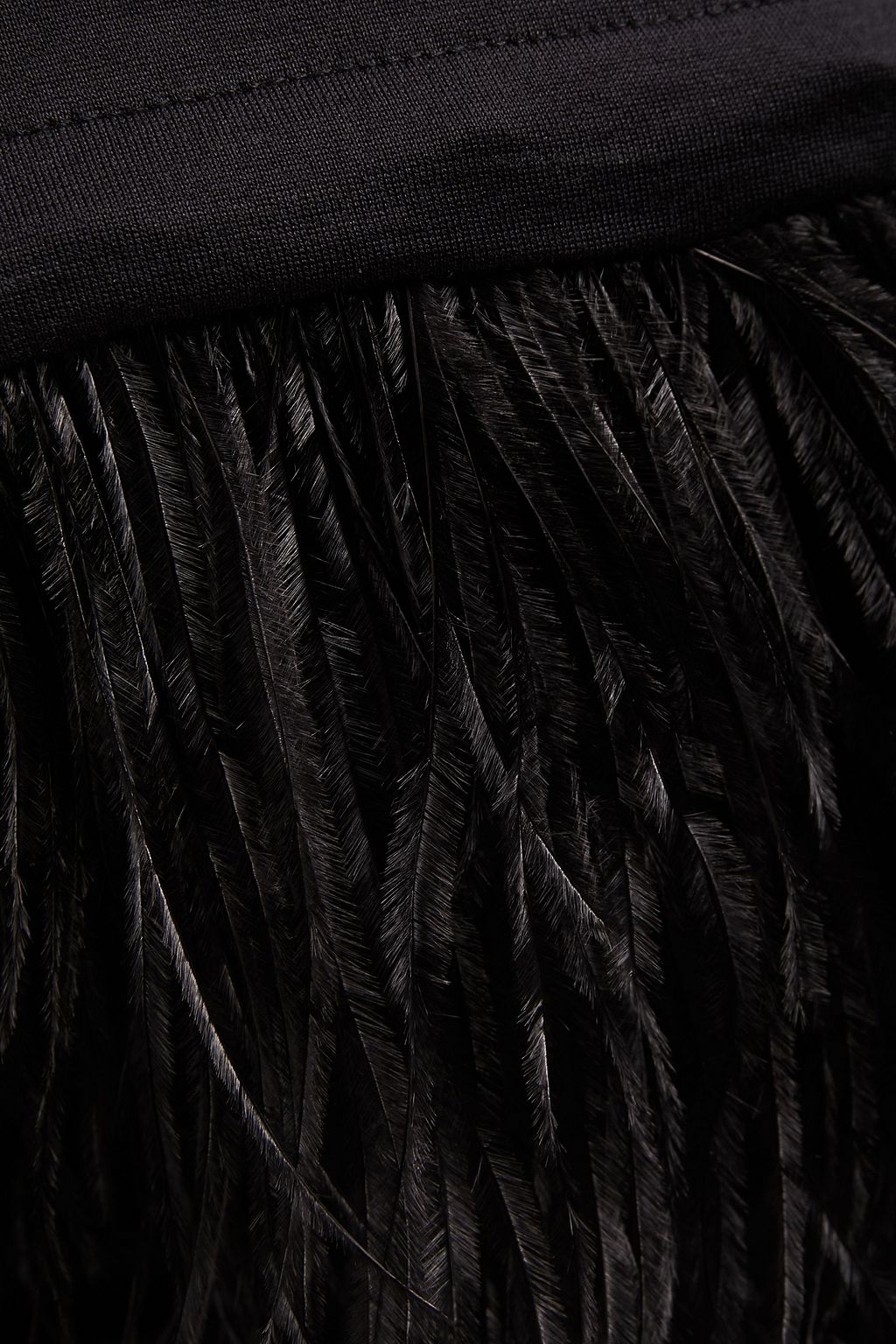 MARQUES' ALMEIDA Feather-embellished cotton-jersey mini dress