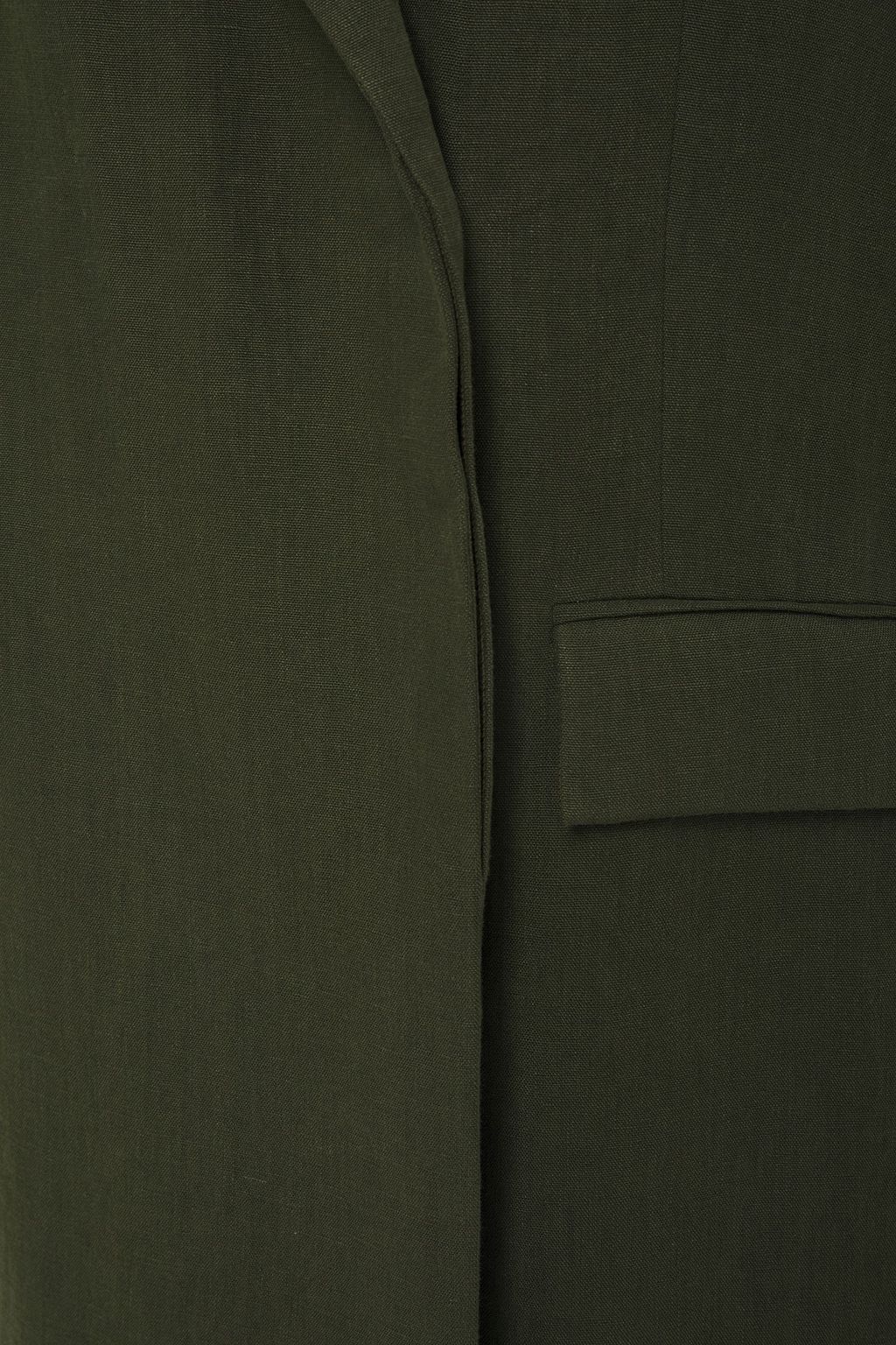 HAIDER ACKERMANN Wool-paneled linen coat