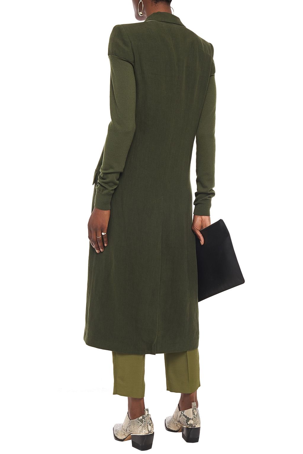 HAIDER ACKERMANN Wool-paneled linen coat