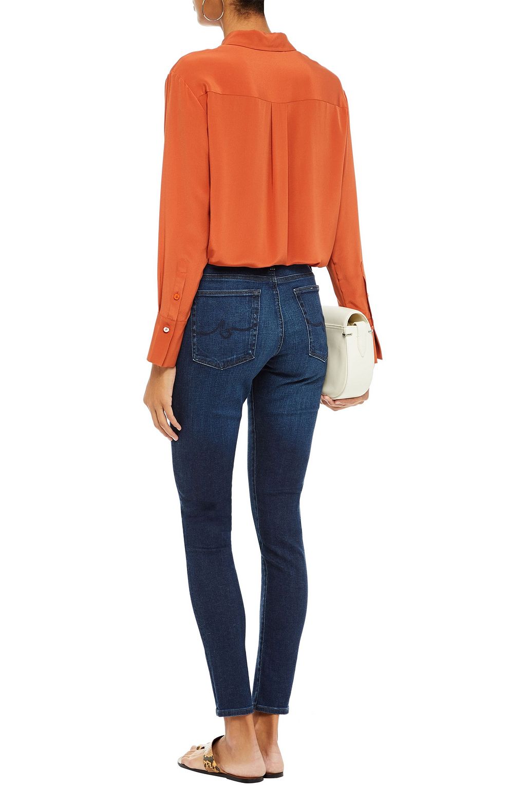 AG JEANS Cropped high-rise skinny jeans