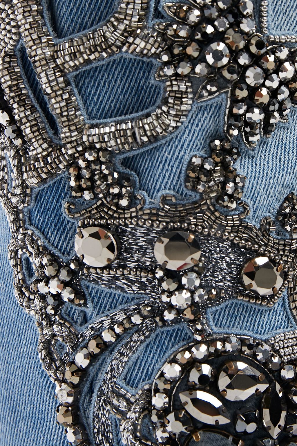 BALMAIN Embellished high-rise skinny jeans