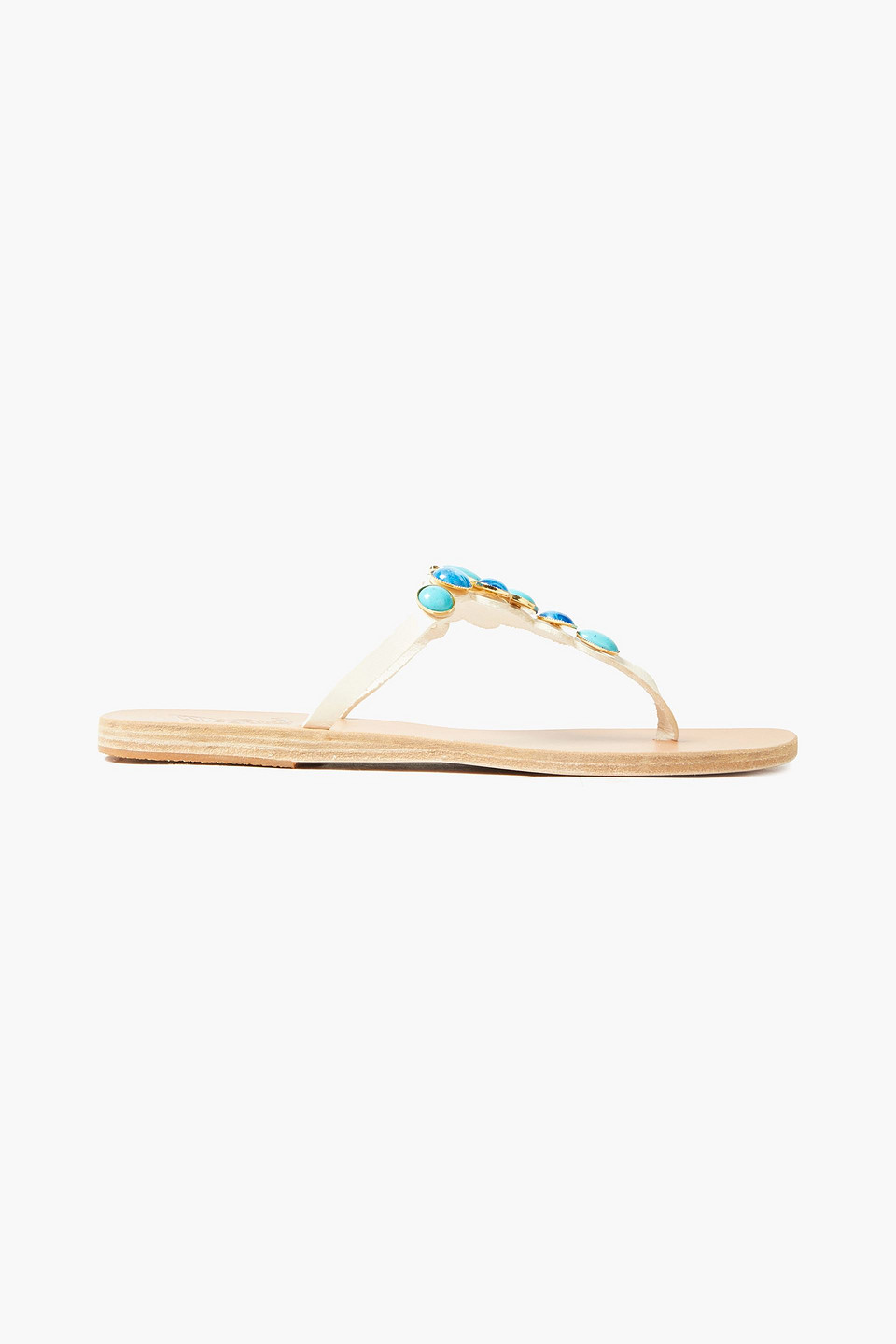 Ancient Greek Sandals Lina embellished leather sandals