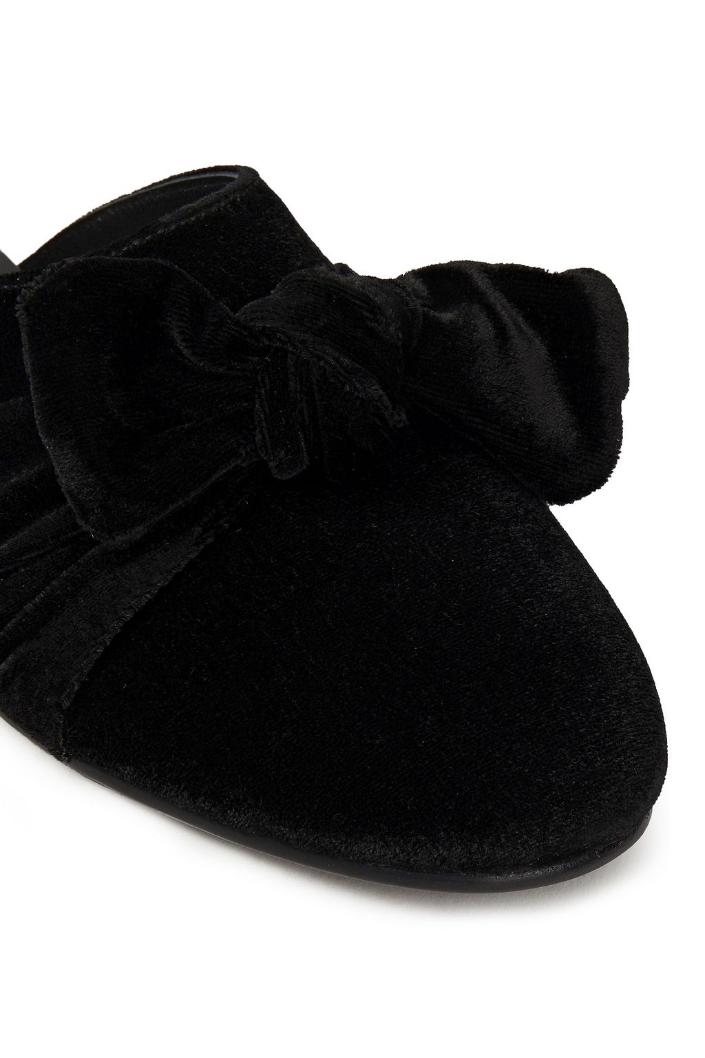 ANCIENT GREEK SANDALS Pasoumi bow-embellished velvet slippers