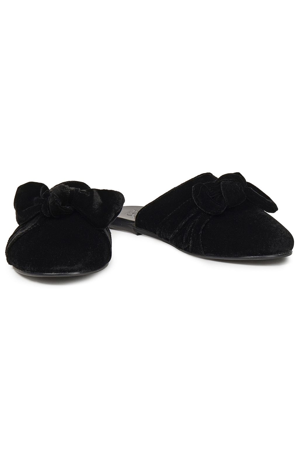 ANCIENT GREEK SANDALS Pasoumi bow-embellished velvet slippers