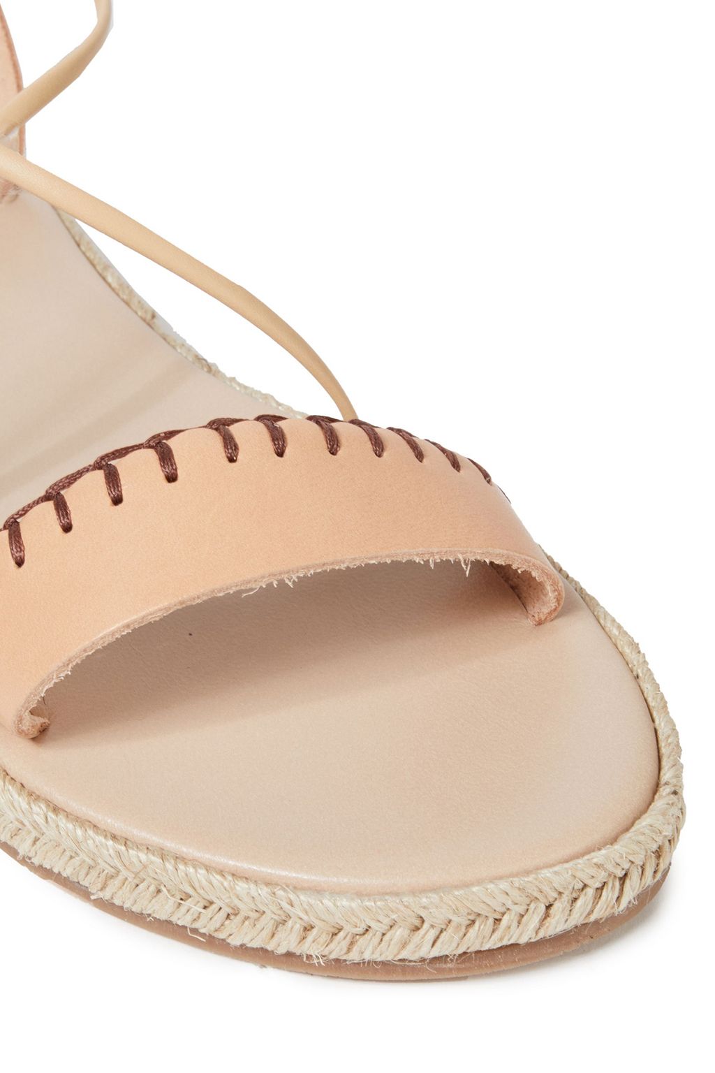 ANCIENT GREEK SANDALS Lola whipstitched leather espadrille sandals