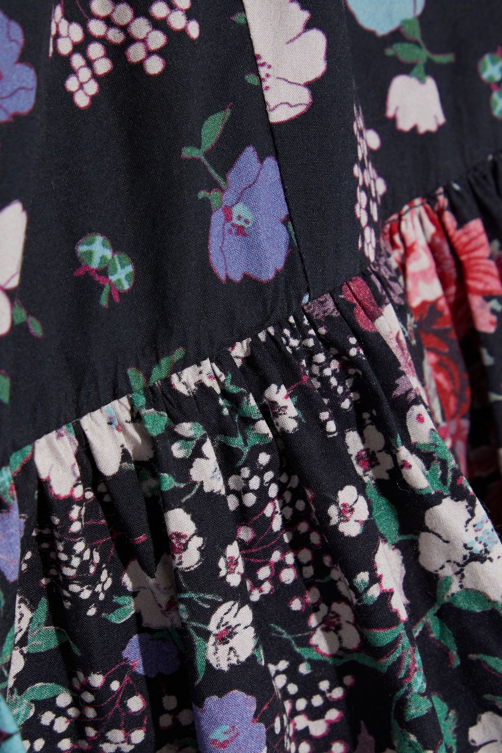 LOVESHACKFANCY Lais bow-embellished floral-print cotton-poplin midi dress