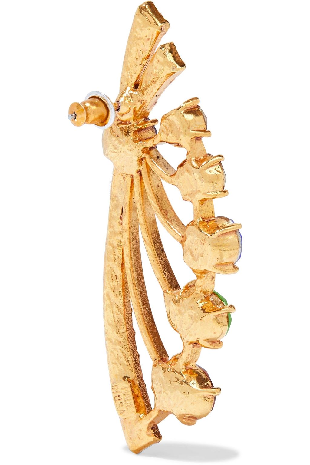 OSCAR DE LA RENTA Gold-tone crystal earrings