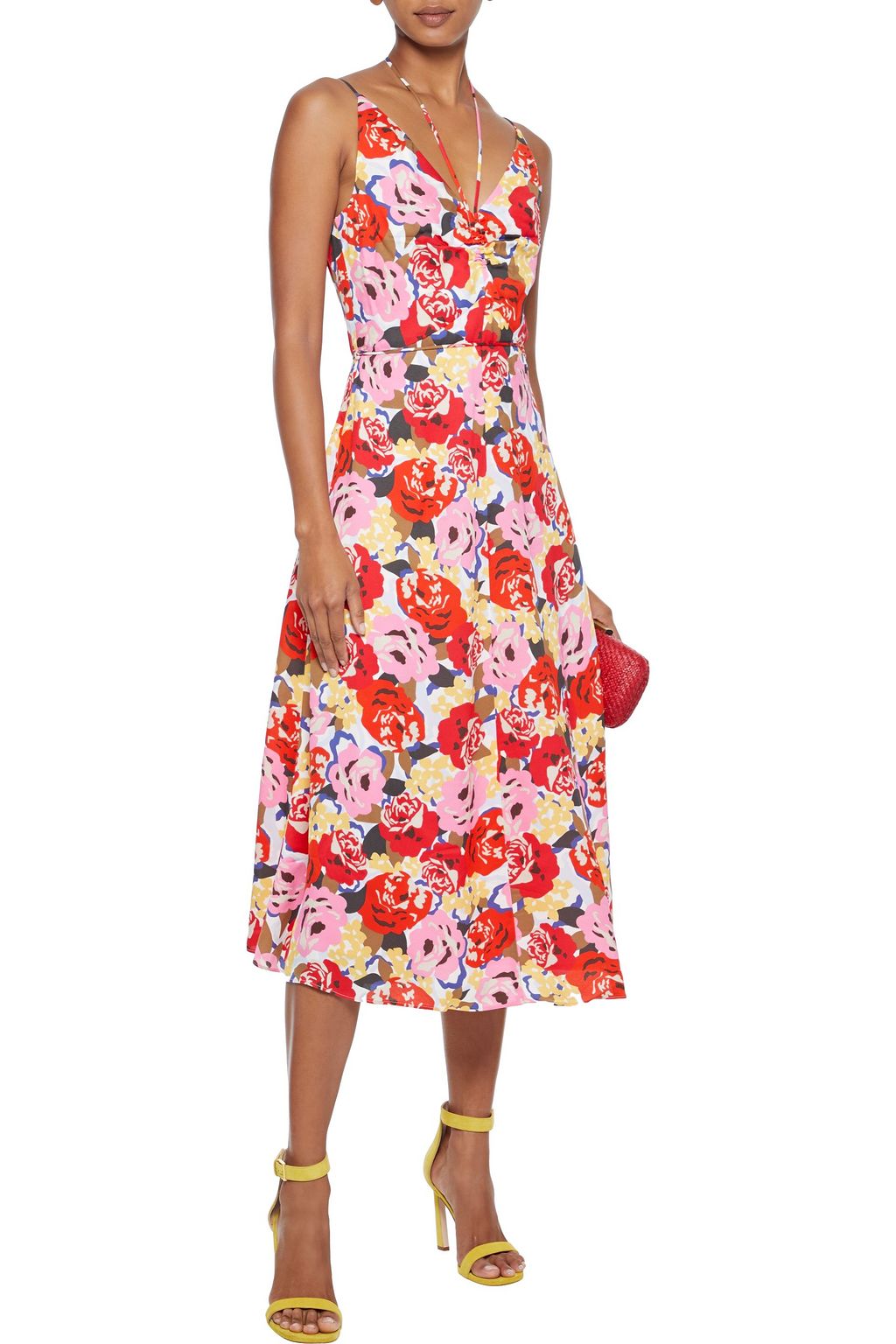 floral halterneck dress