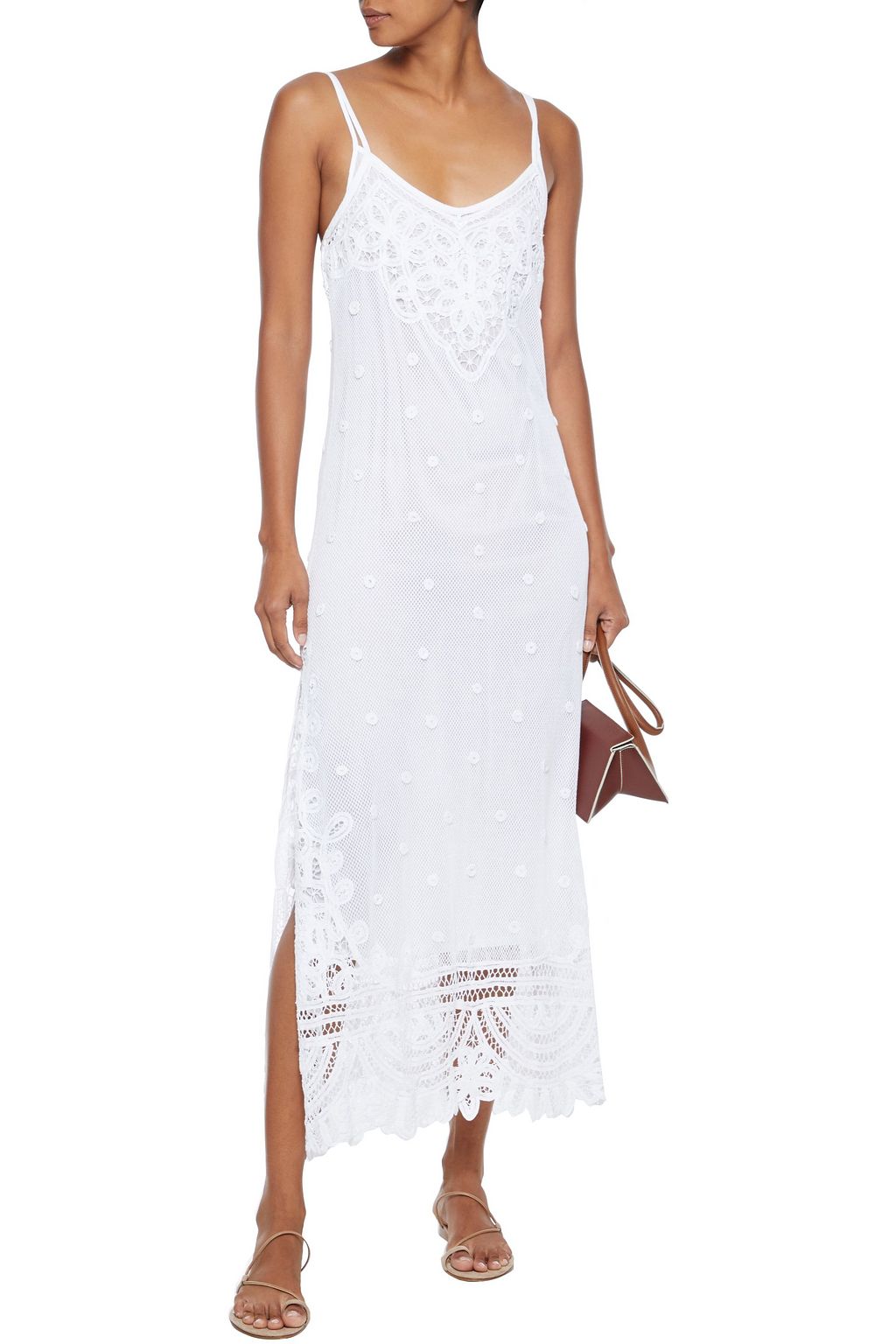 cotton midi slip dress