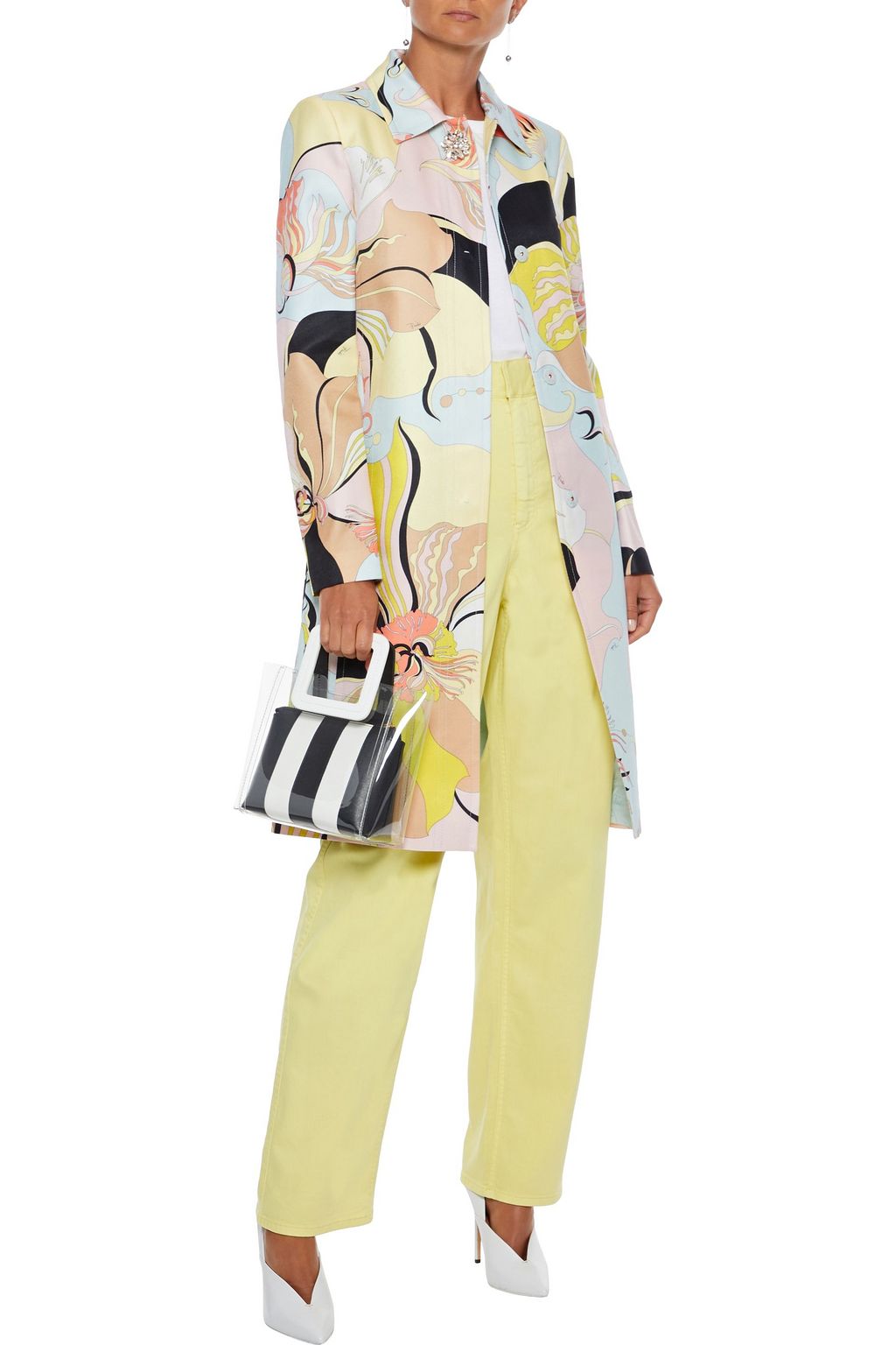 PUCCI Printed wool and silk-blend gabardine coat