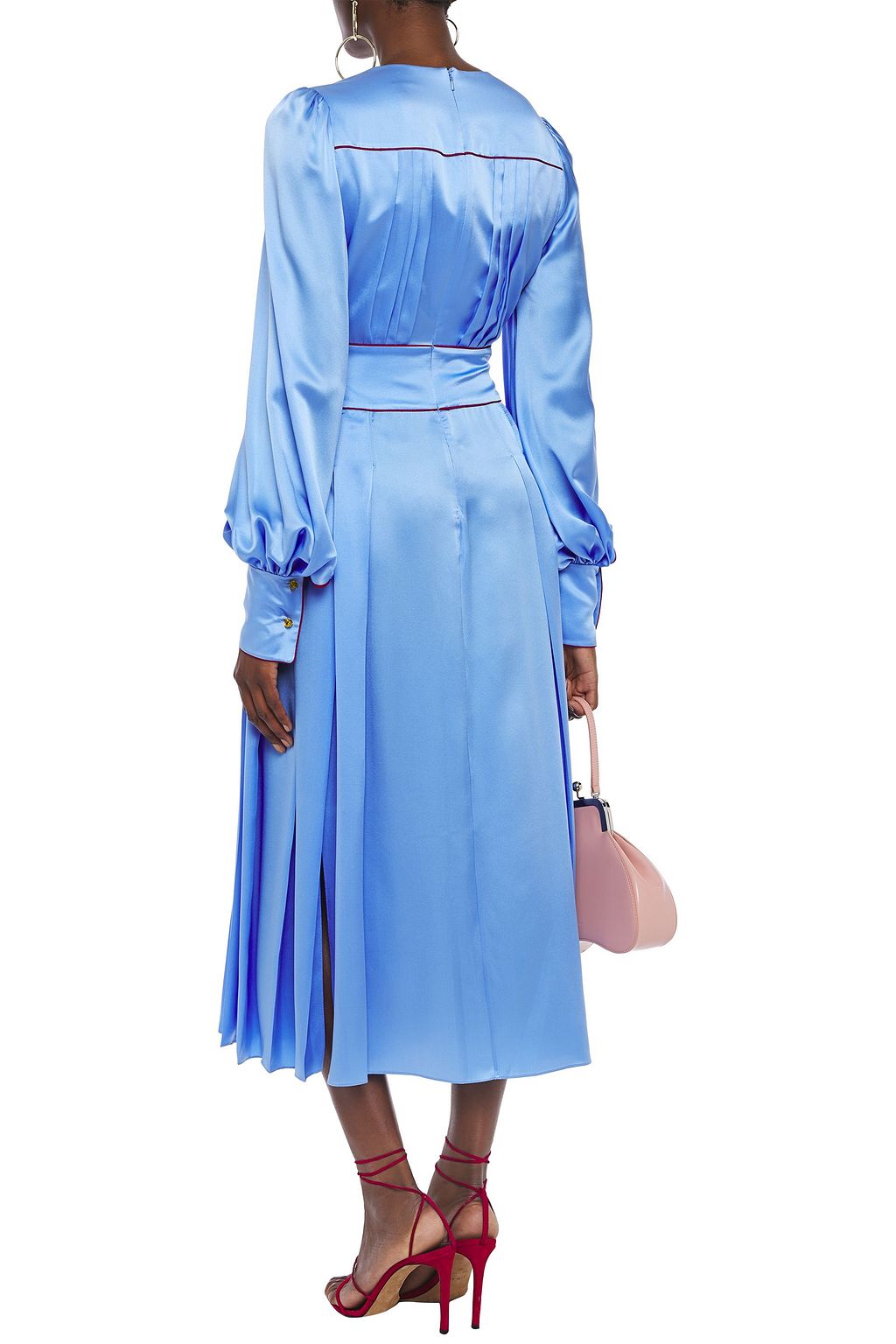 ROKSANDA Teruko pleated silk-satin midi dress