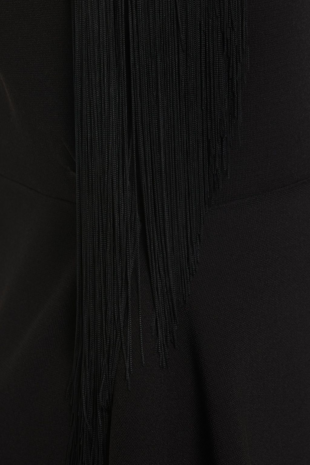 STELLA MCCARTNEY Fringed stretch-knit peplum jumpsuit