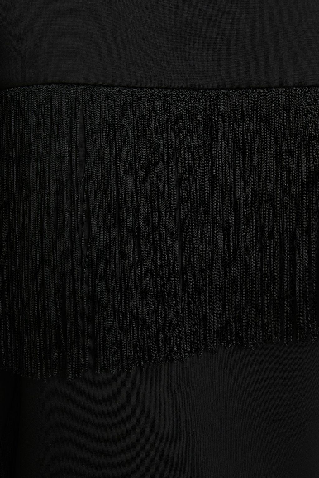 STELLA MCCARTNEY Fringed cotton-scuba sweatshirt