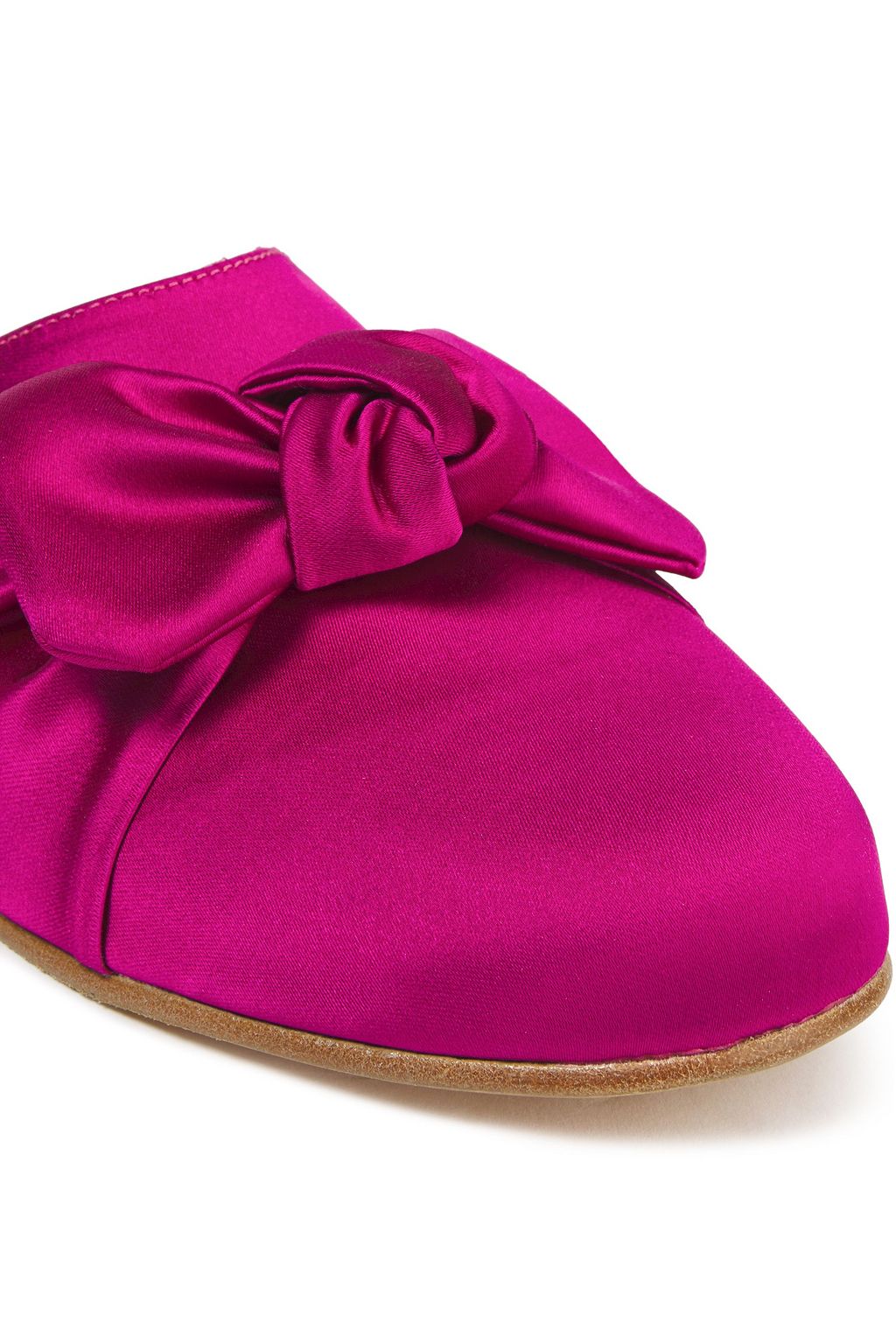 ANCIENT GREEK SANDALS Pasoumi bow-embellished satin slippers