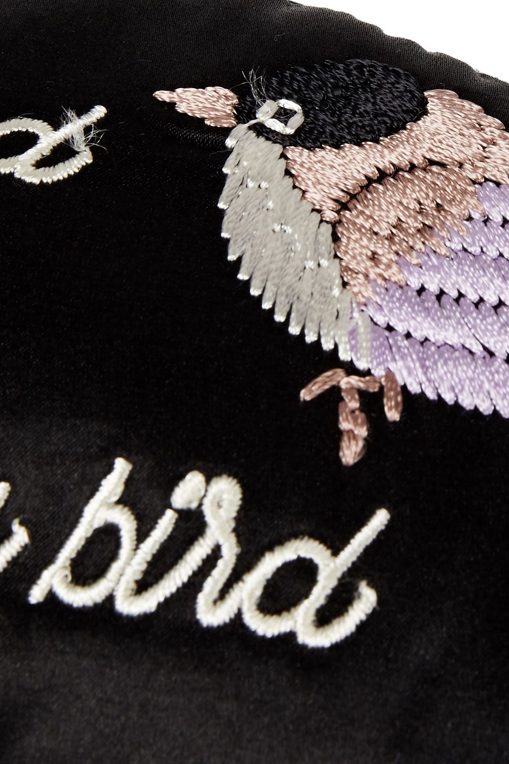 MORGAN LANE Embroidered satin eye mask